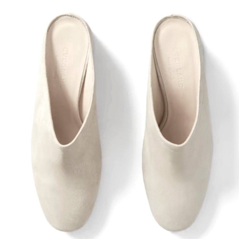 Everlane the day heel mule natural suede sz 9